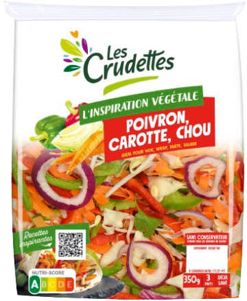 Lasagnes poivron, carotte, chou
