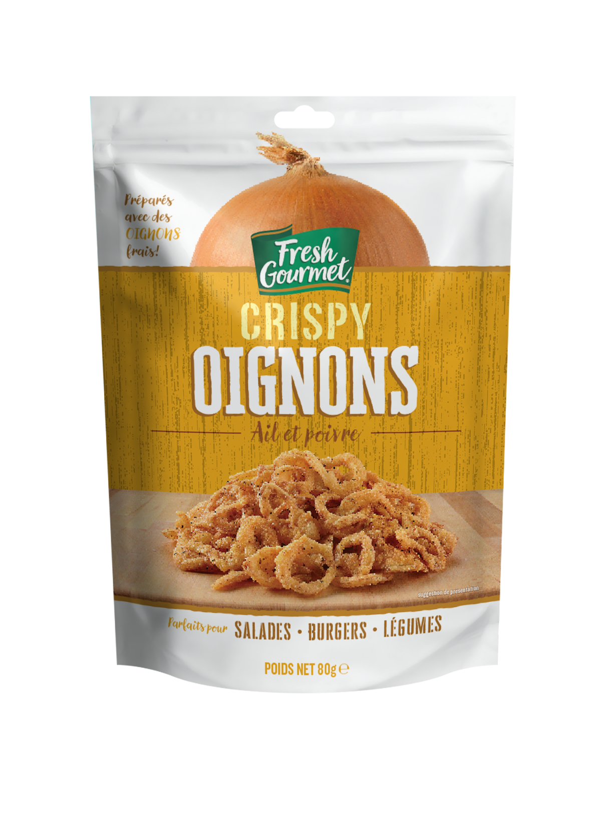 Crispy oignons ail et poivre